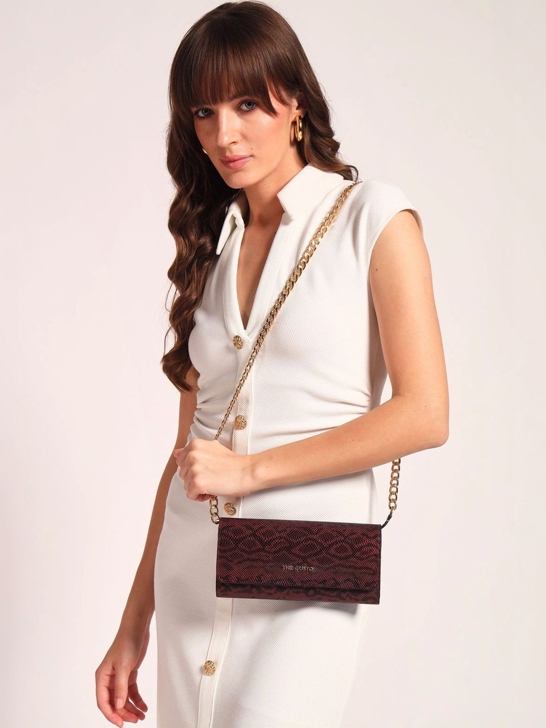 Women Crossbody Sling Bag THE GUSTO Women Textured Crossbody Leather Sling Bag