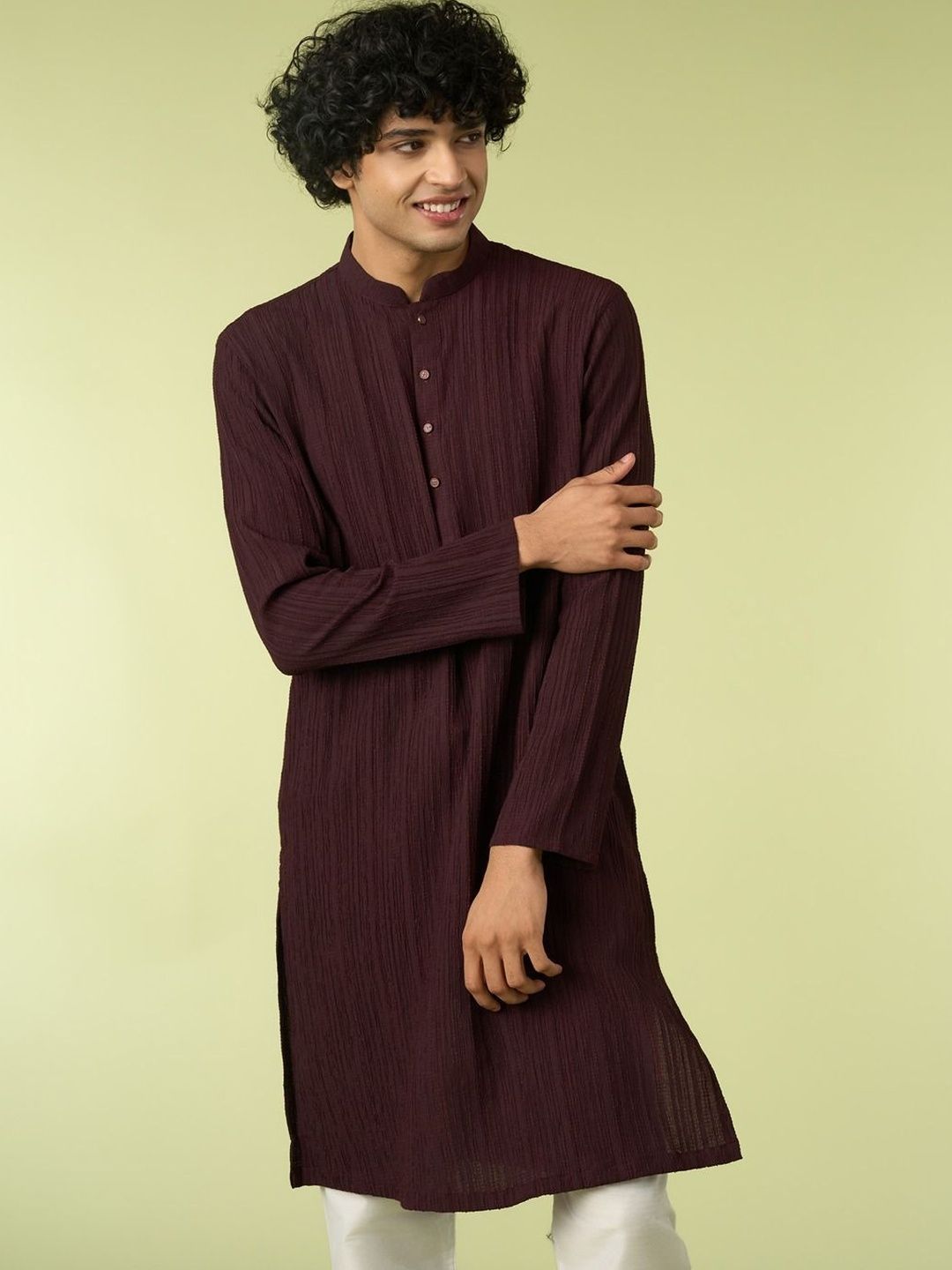 Diwas by Manyavar Self Design Men Kurta