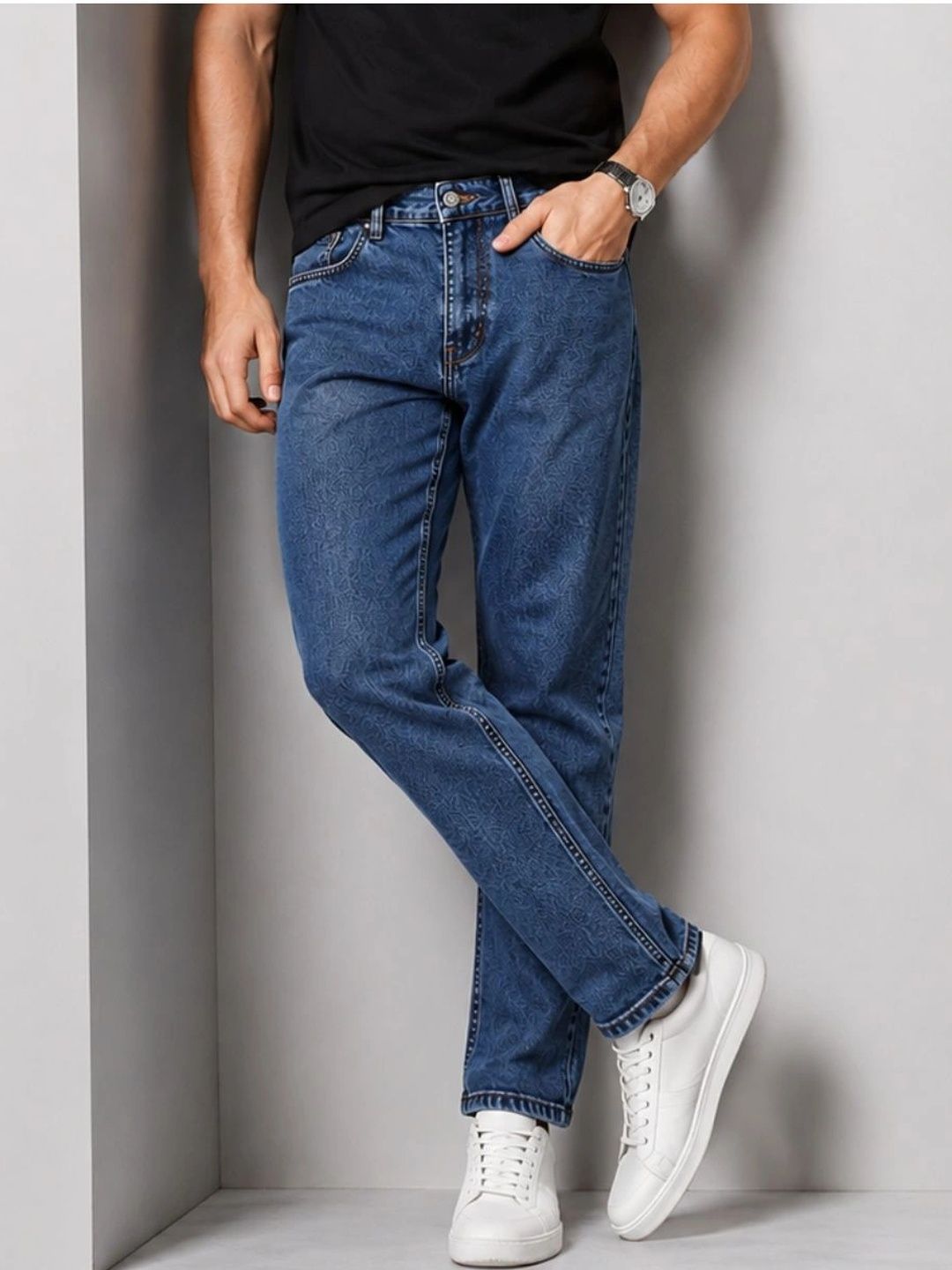 ZUSH Men Straight Fit Mid-Rise Stretchable Jeans