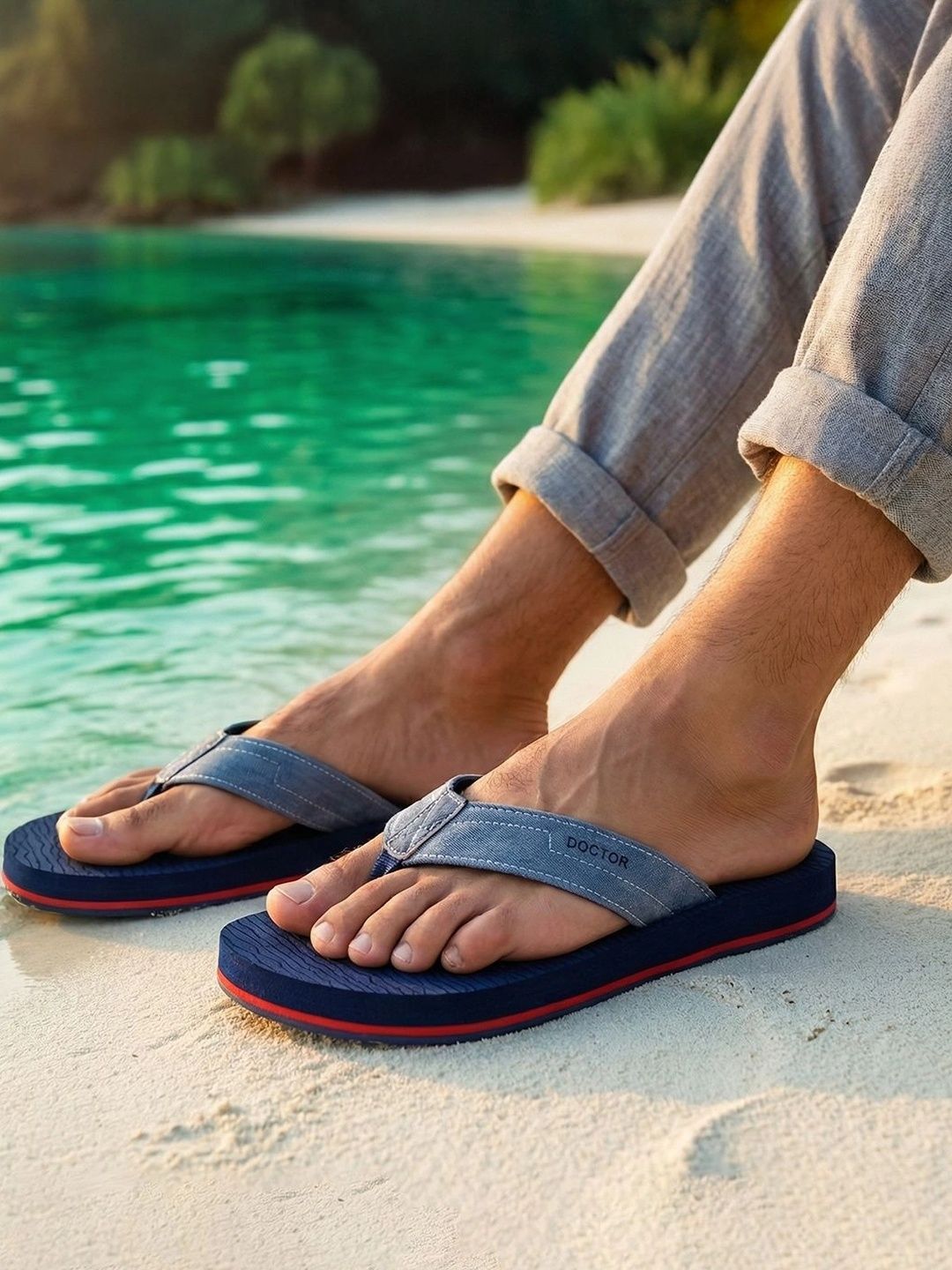 DOCTOR EXTRA SOFT Men Rubber Comfort Thong Flip-Flops