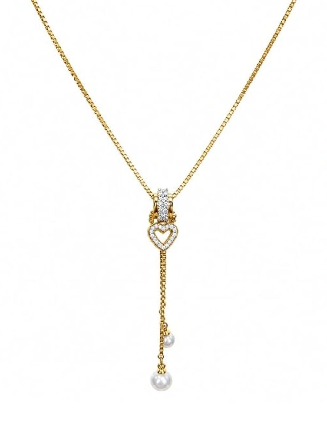 Alya jewels Gold-Plated Pearls Beaded Necklace