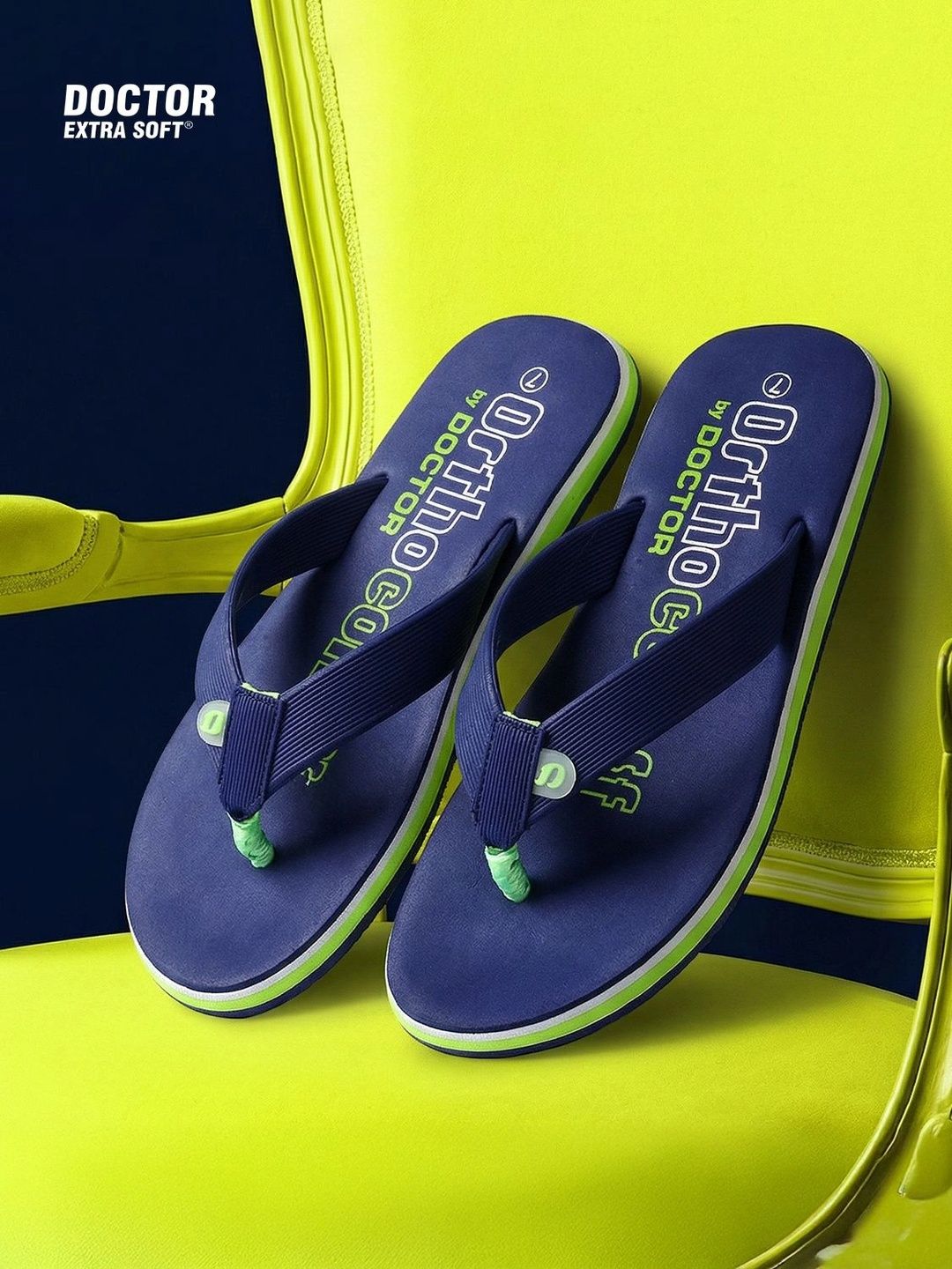 DOCTOR EXTRA SOFT Men Ortho Printed Rubber Thong Flip-Flops