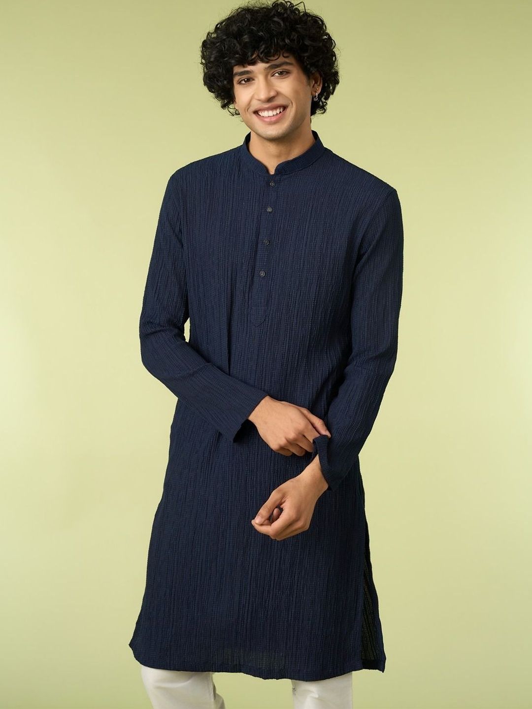 Diwas by Manyavar Self Design Men Kurta