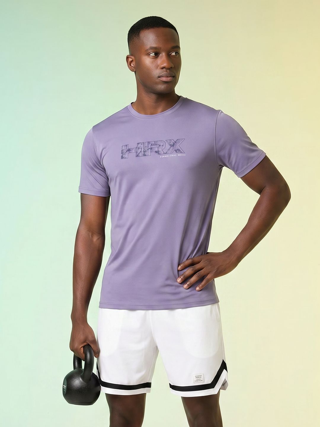 HRX by Hrithik Roshan Brand Logo Printed Rapid Dry Training T-shirt