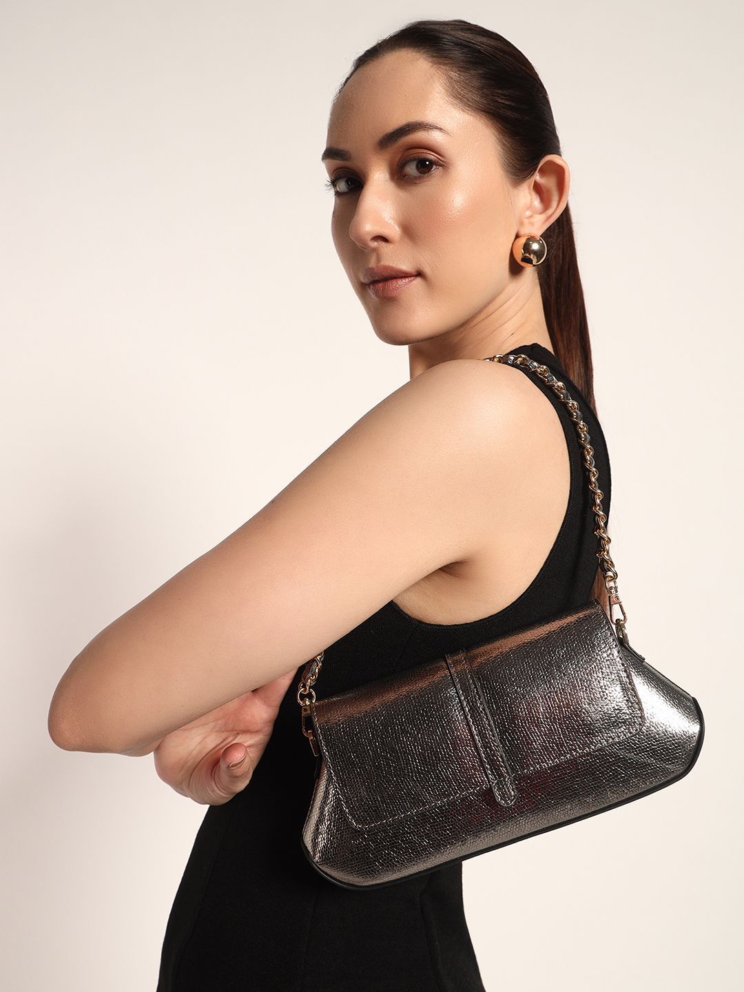 Women Sling Bag THE GUSTO Women Structured Sling Bag with Cut Work