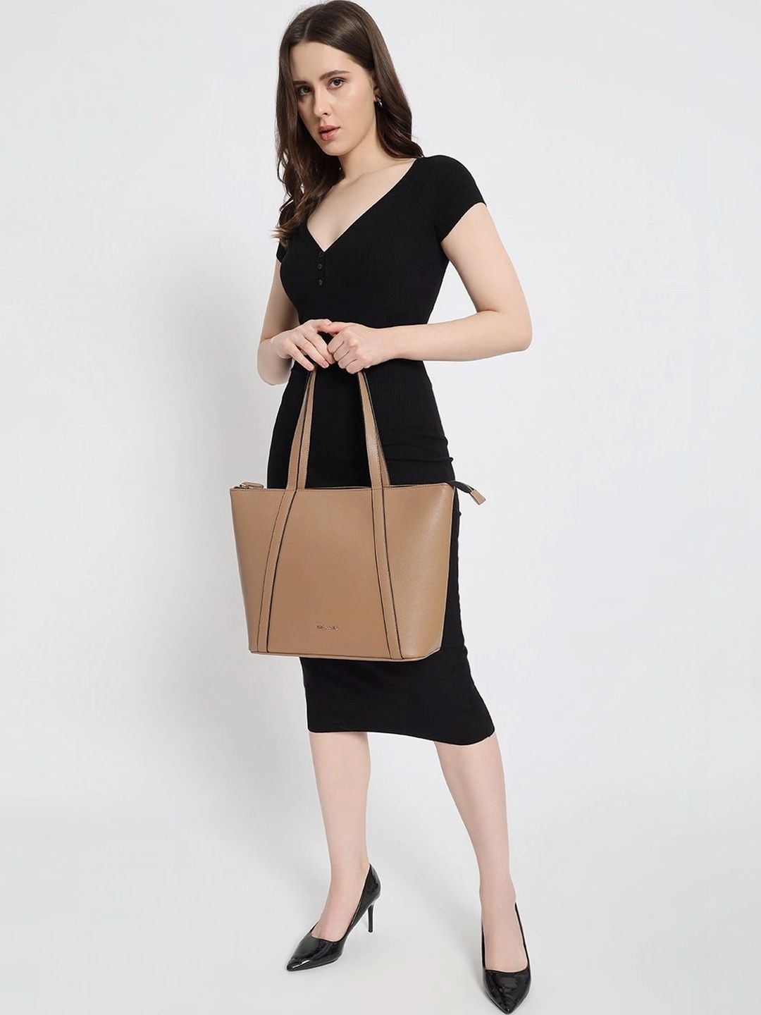 PU Shopper Handheld Bag THE GUSTO PU Shopper Handheld Bag