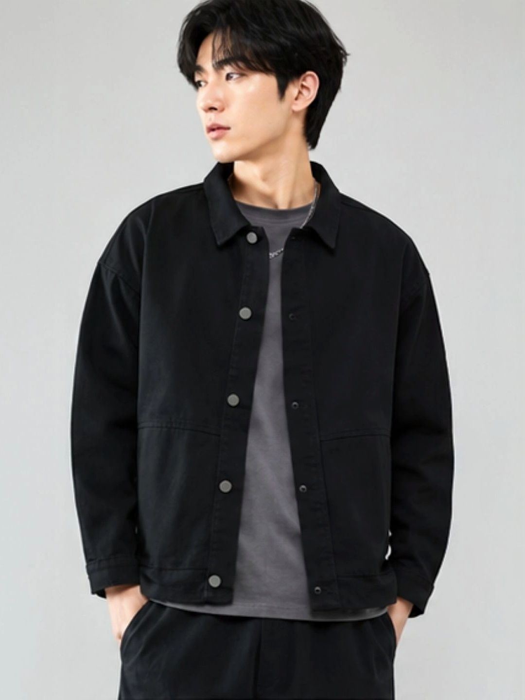 KPOP Men Denim Jacket