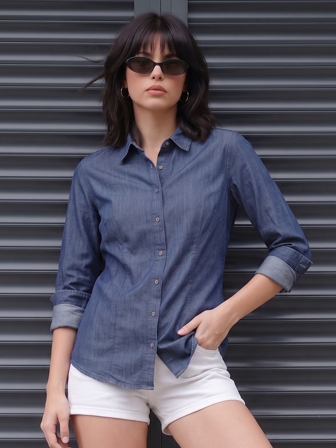 Roadster The Roadster Life Co. Spread Collar Pure Cotton Casual Shirt