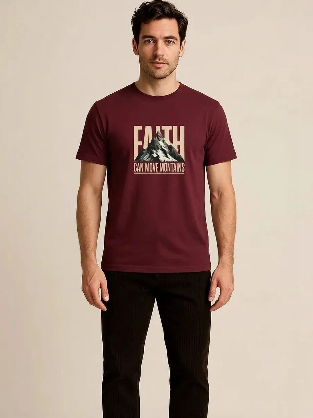 HERE&NOW Men Typography Printed T-shirt