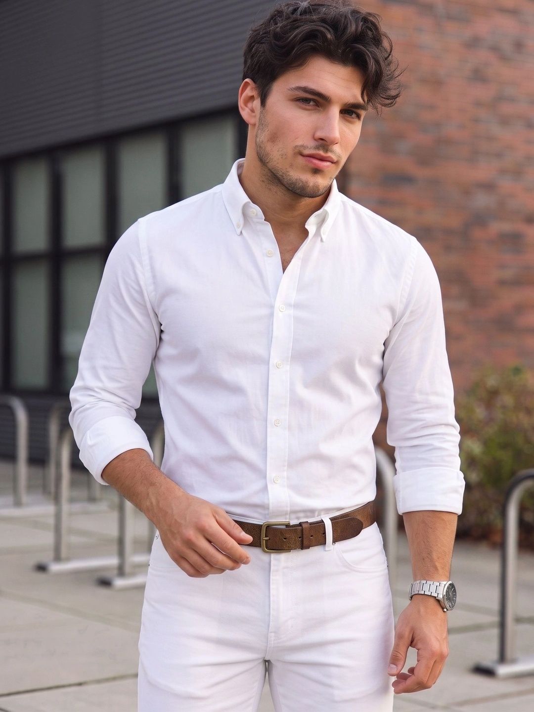 FUNKY RICH Men Standard Casual Shirt