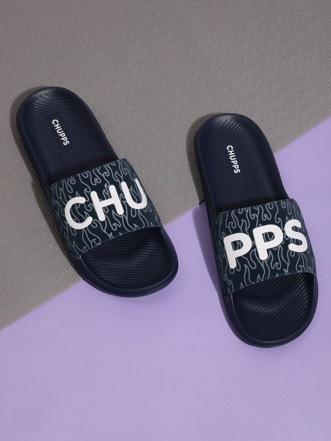 CHUPPS Men Navy Casual Comfort Casual Wear Sliders