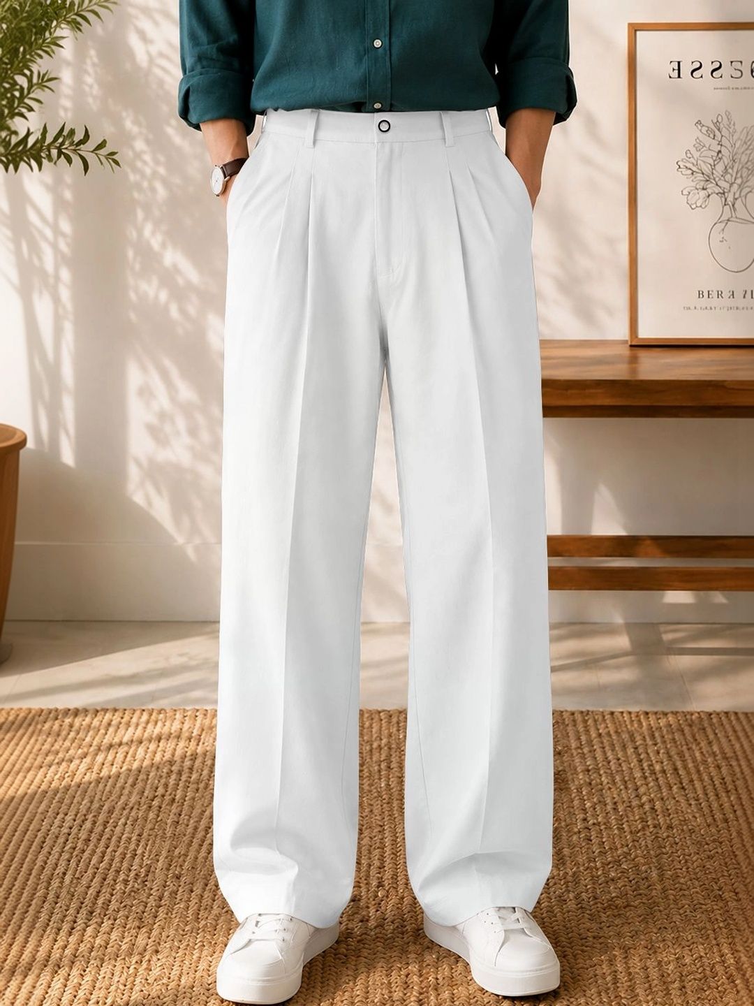 FTX Men Relaxed Loose Fit Pleated Trousers