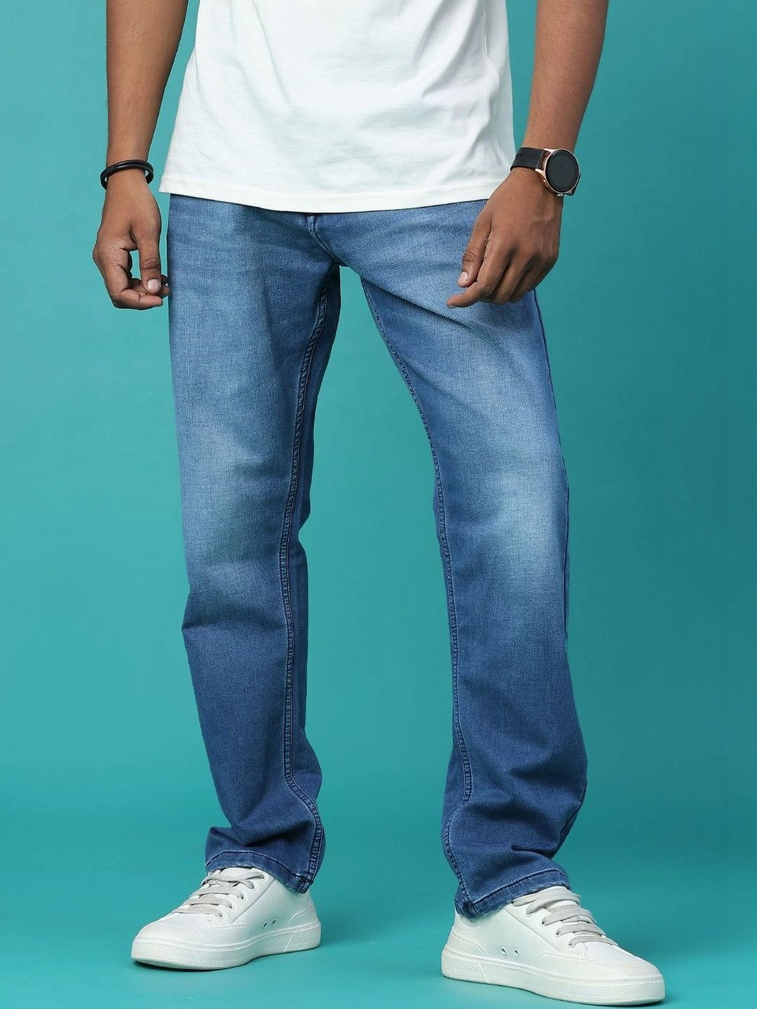 V-Mart Men Regular Fit Mid-Rise Stretchable Jeans