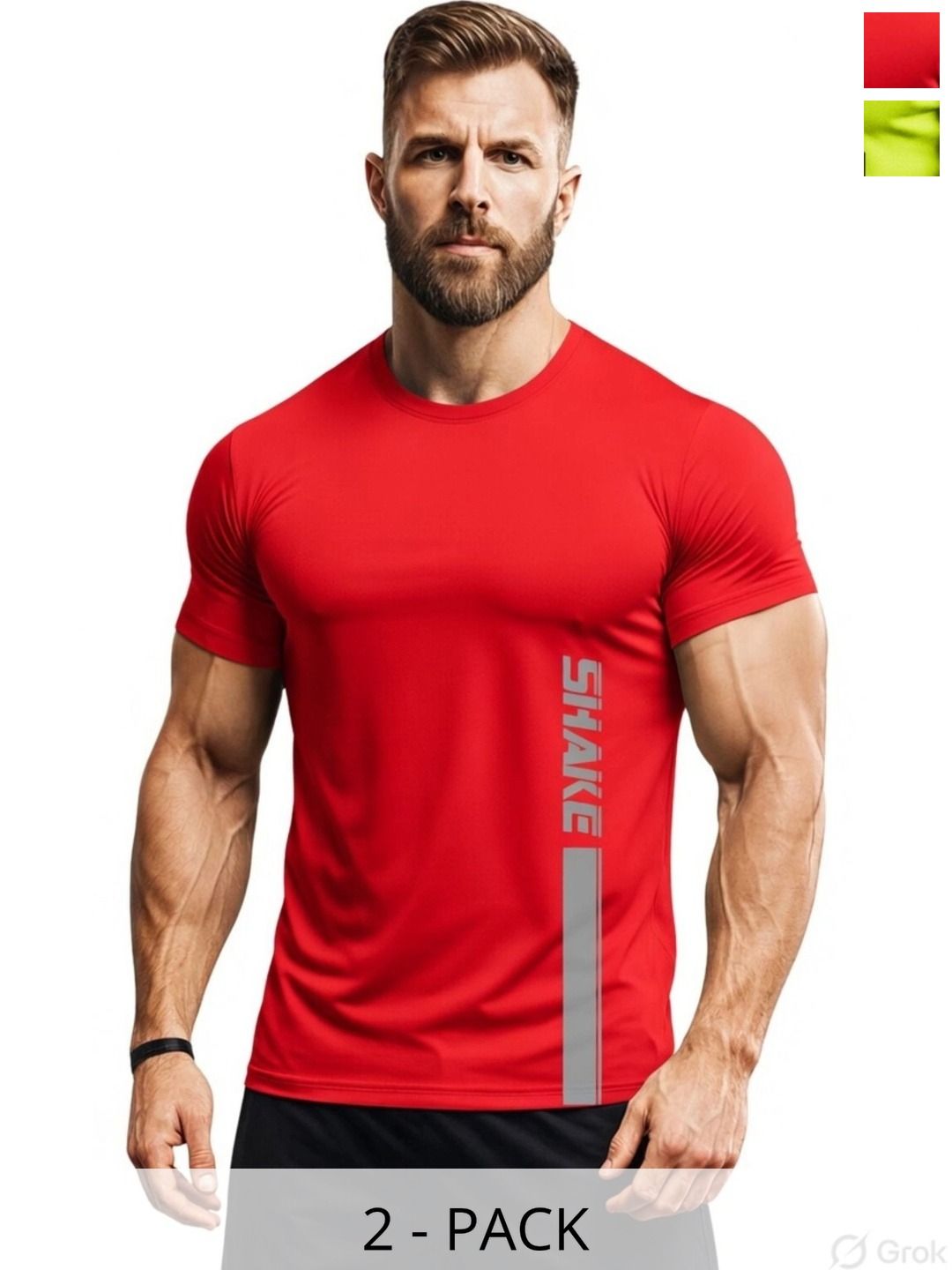 3Colors Men Typography 2 Printed Moisture Wicking T-shirt
