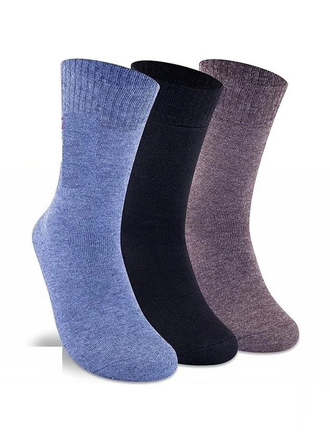 PinKit Men Pack of 3 Assorted Calf Length Socks