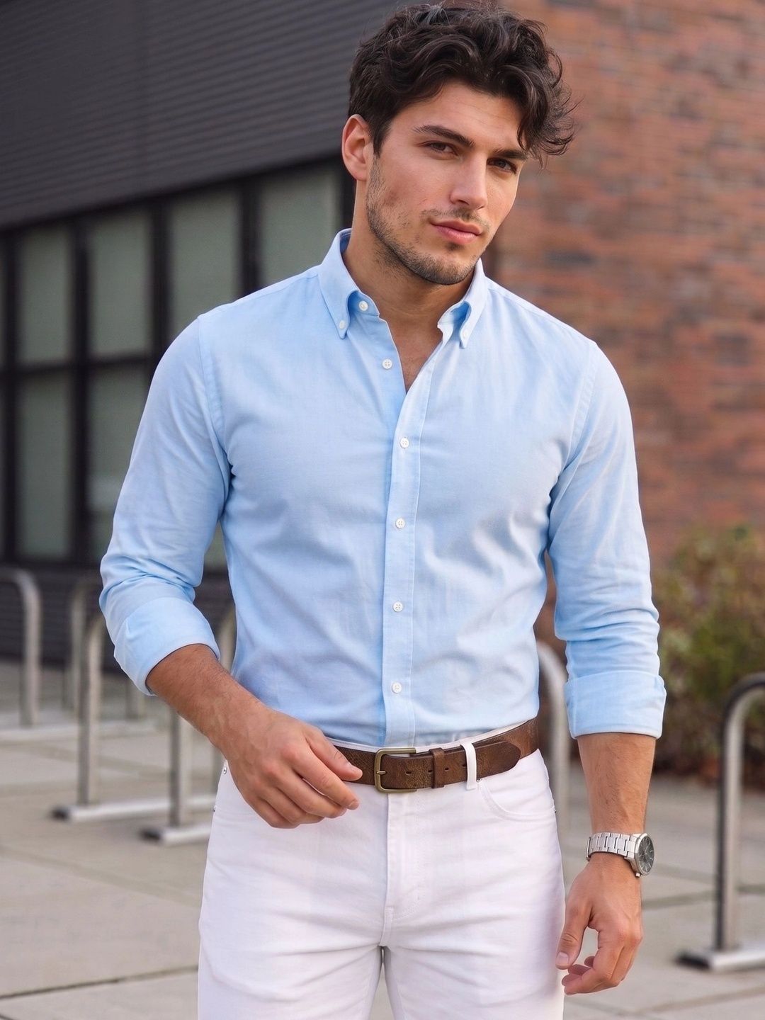 FUNKY RICH Men Standard Casual Shirt