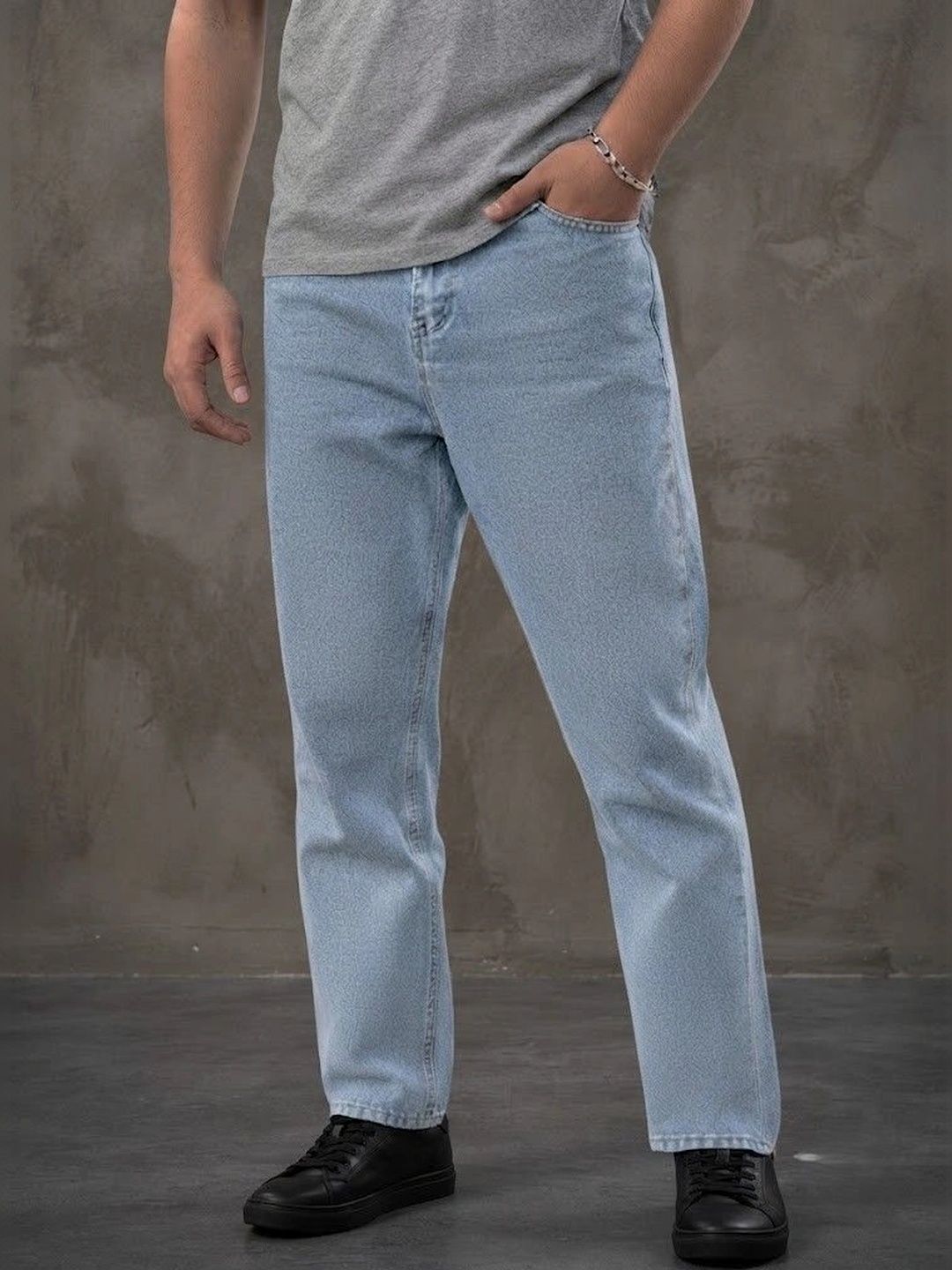 Smart Girls Store Men Mid-Rise Applique Jeans