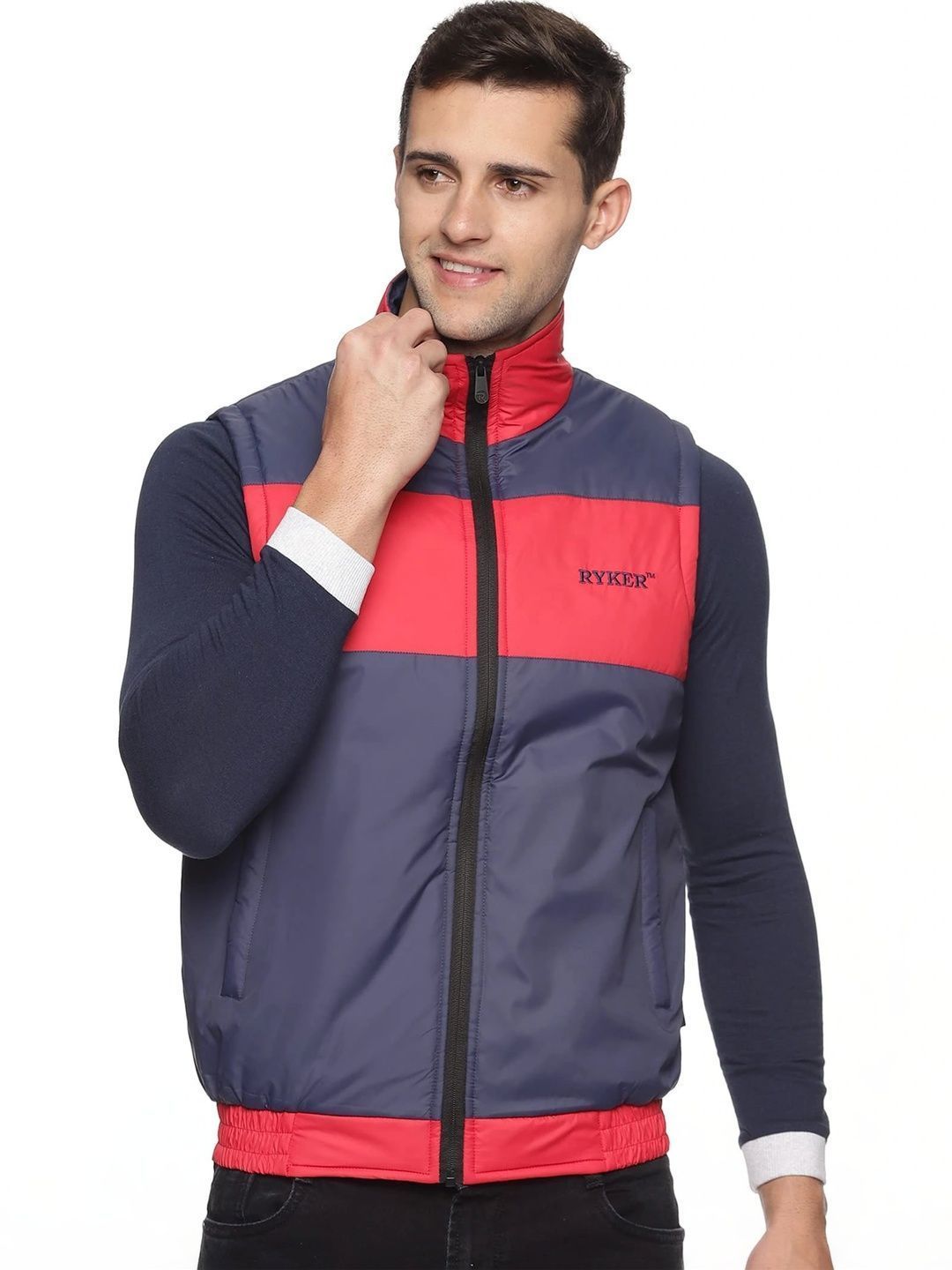 RYKER Men Colourblocked Lightweight Puffer Jacket