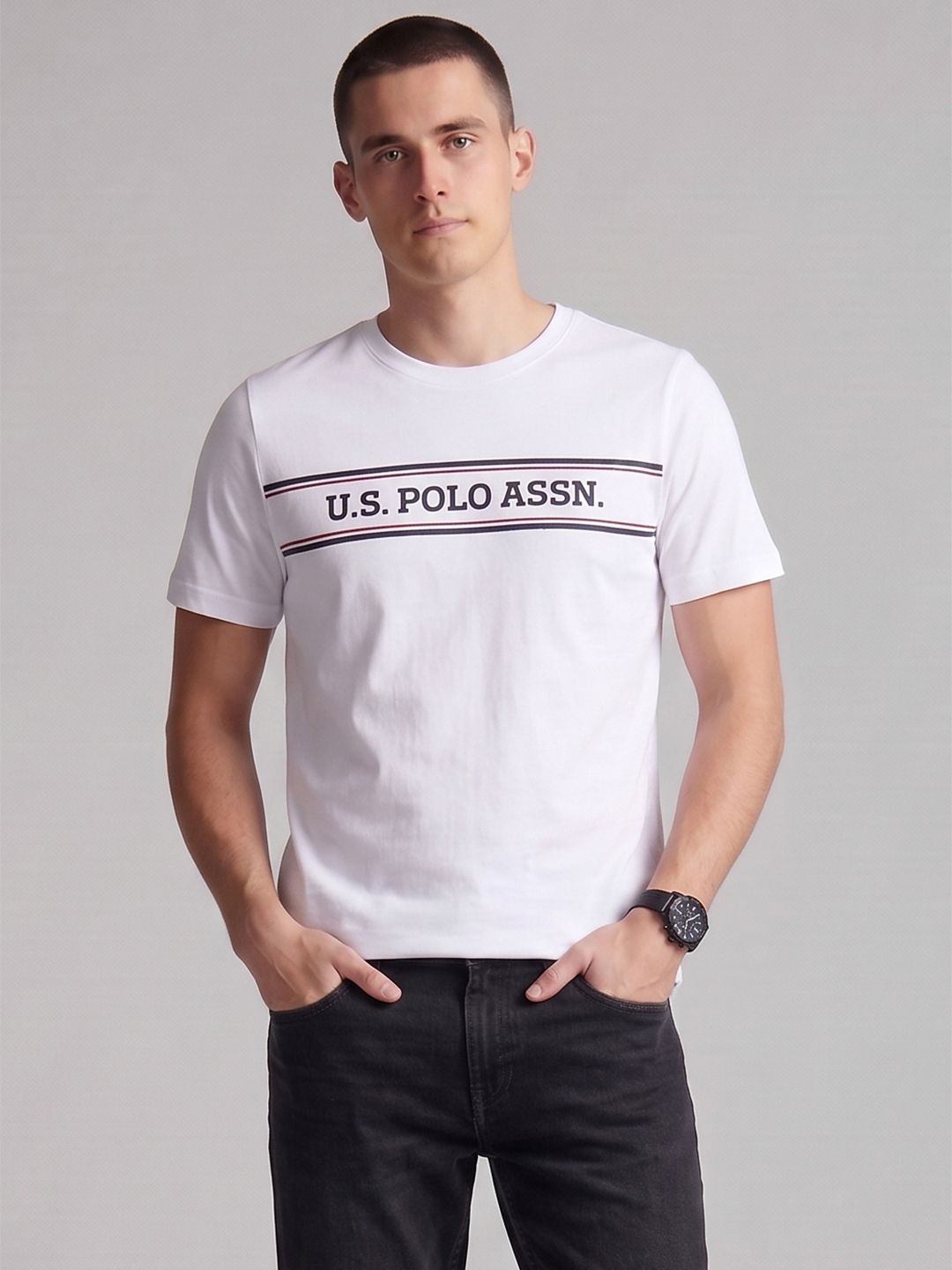 U.S. Polo Assn. Brand Logo Printed T-shirt