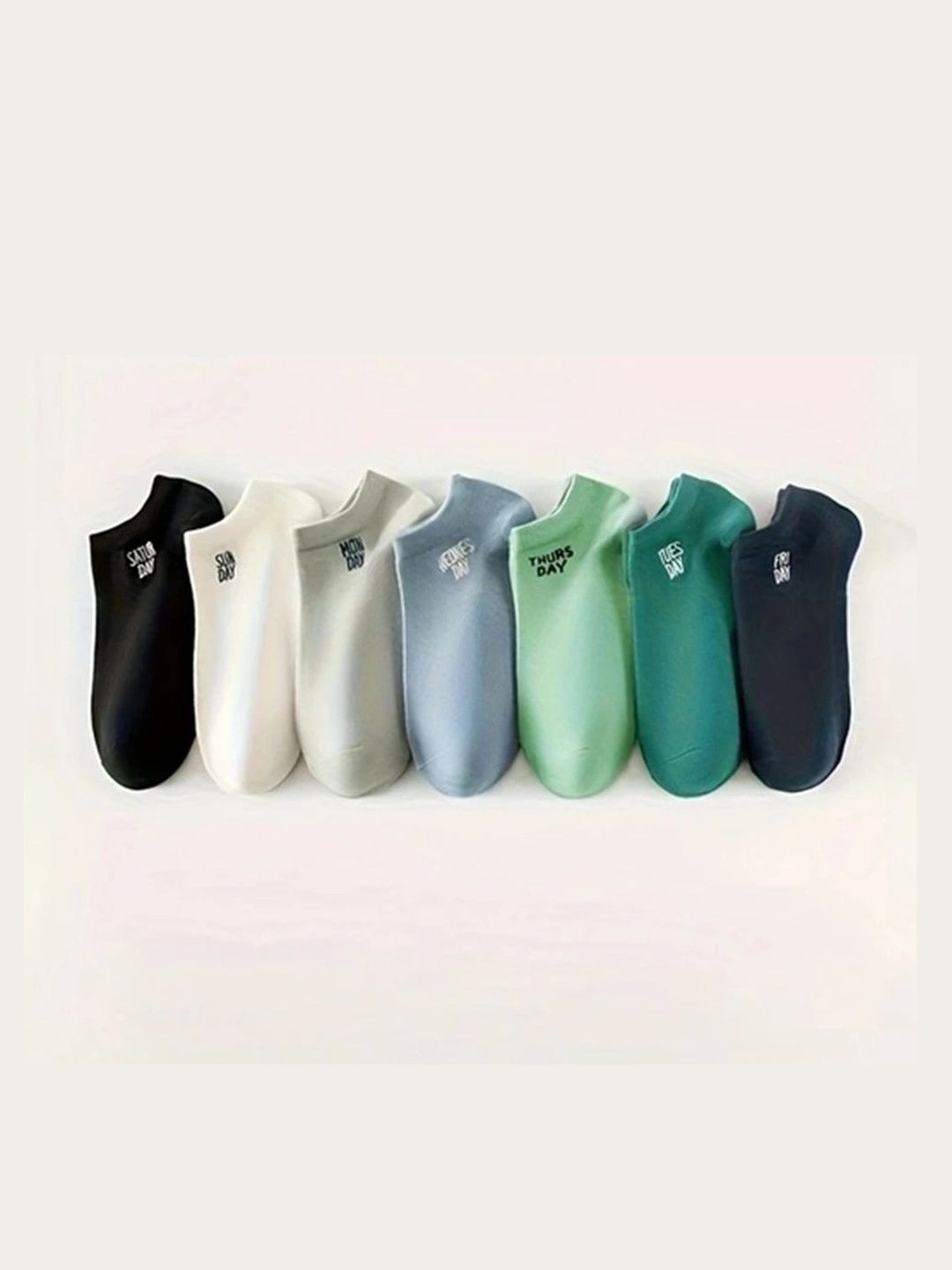 BEAR&BEYOND Men Pack of 7 Cotton Assorted Patterned Ankle Length Socks