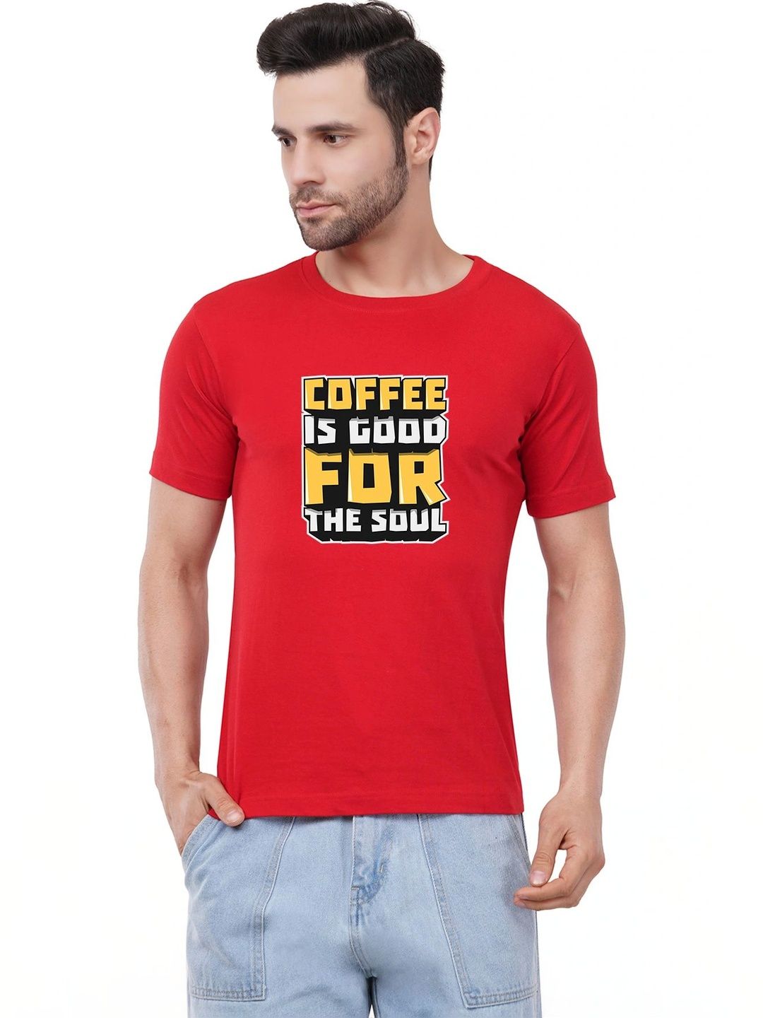 Caseria Men Typography Printed T-shirt