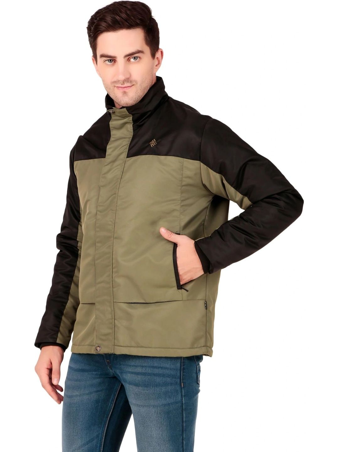 NU-9 Men Colourblocked Insulator Puffer Jacket