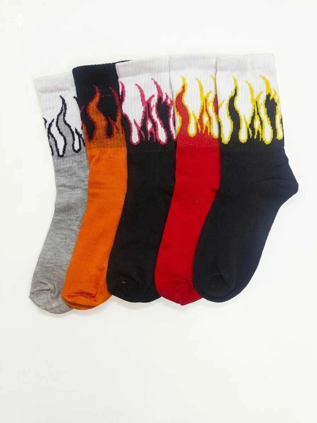 BEAR&BEYOND Men Pack of 5 Cotton Assorted Patterned Calf Length Socks