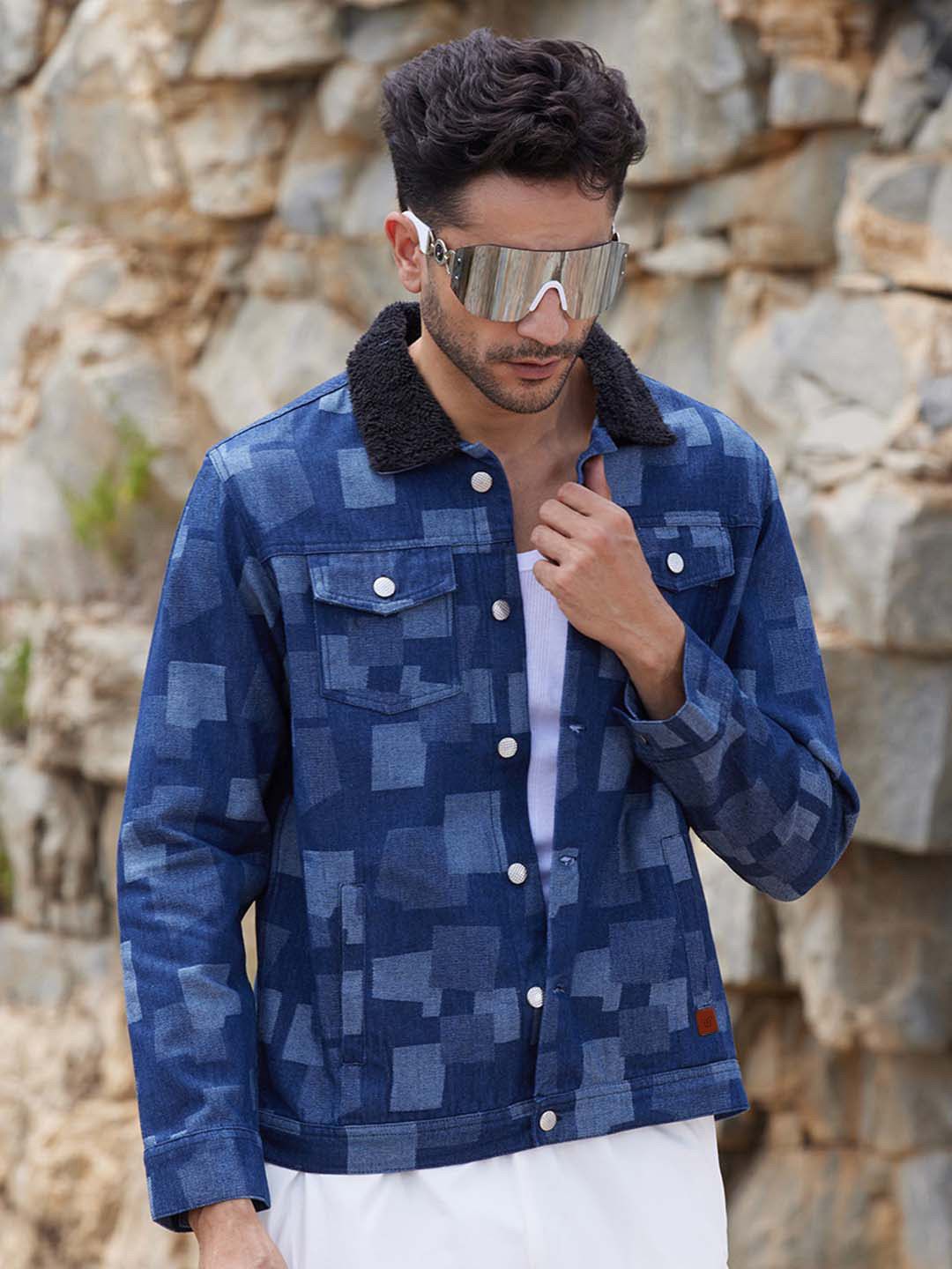 CAHOOT Men Printed Lightweight Biker Jacket