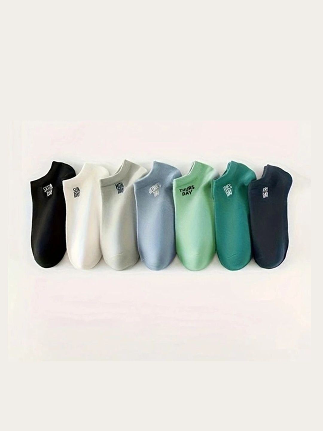 BEAR&BEYOND Men Pack of 7 Cotton Assorted Patterned Ankle Length Socks