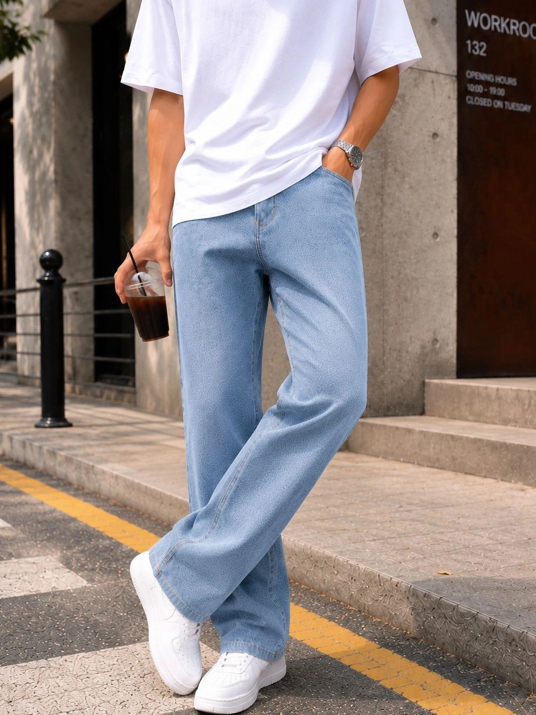 GARTEEN Men Classic Straight Fit Mid-Rise Stretchable Jeans