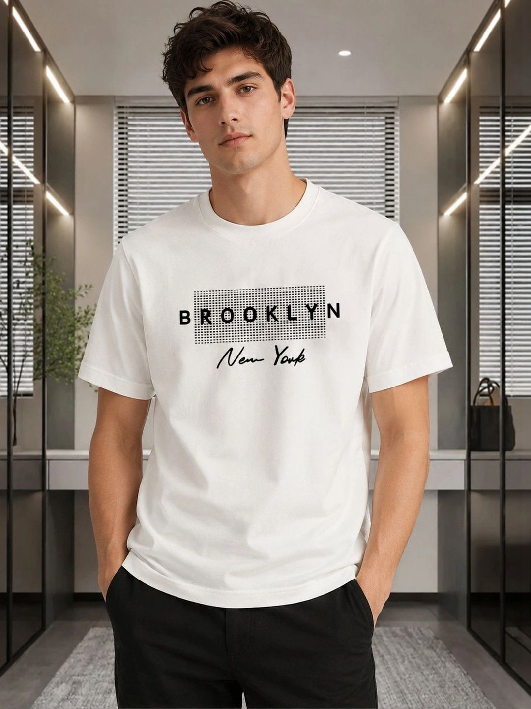DROPLET Men Typography Printed T-shirt