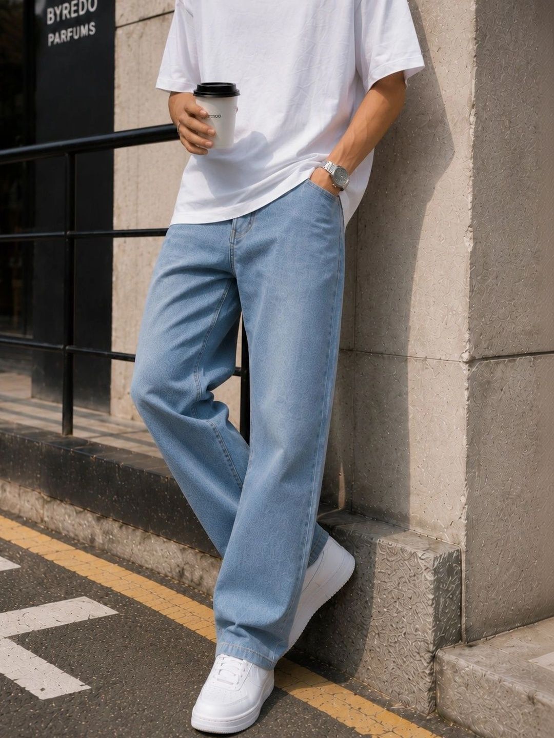 GARTEEN Men Classic Straight Fit Mid-Rise Stretchable Jeans