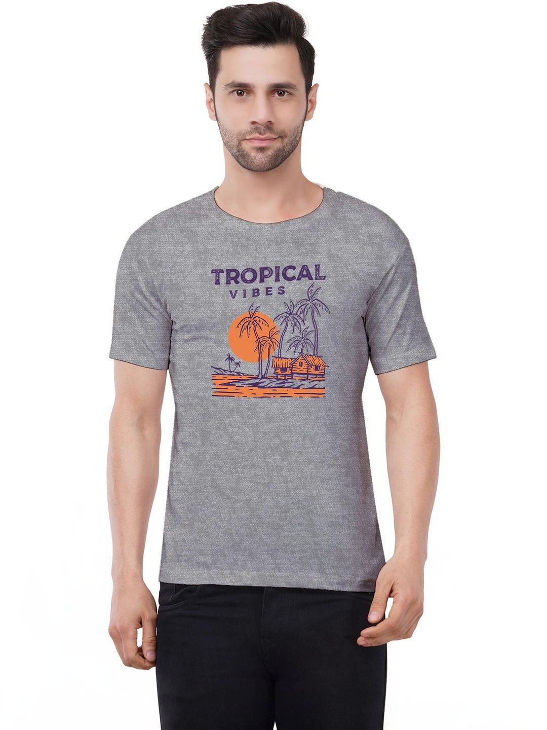 Caseria Men Printed Tropical T-shirt