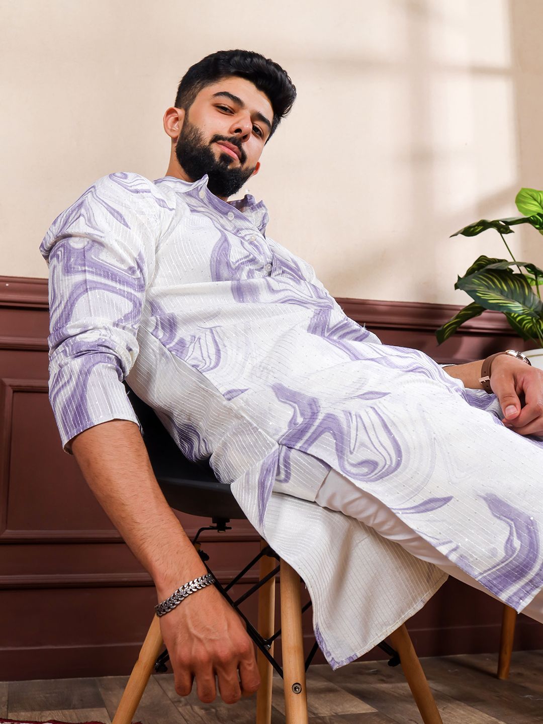 Koshin Abstract Printed Straight Kurta