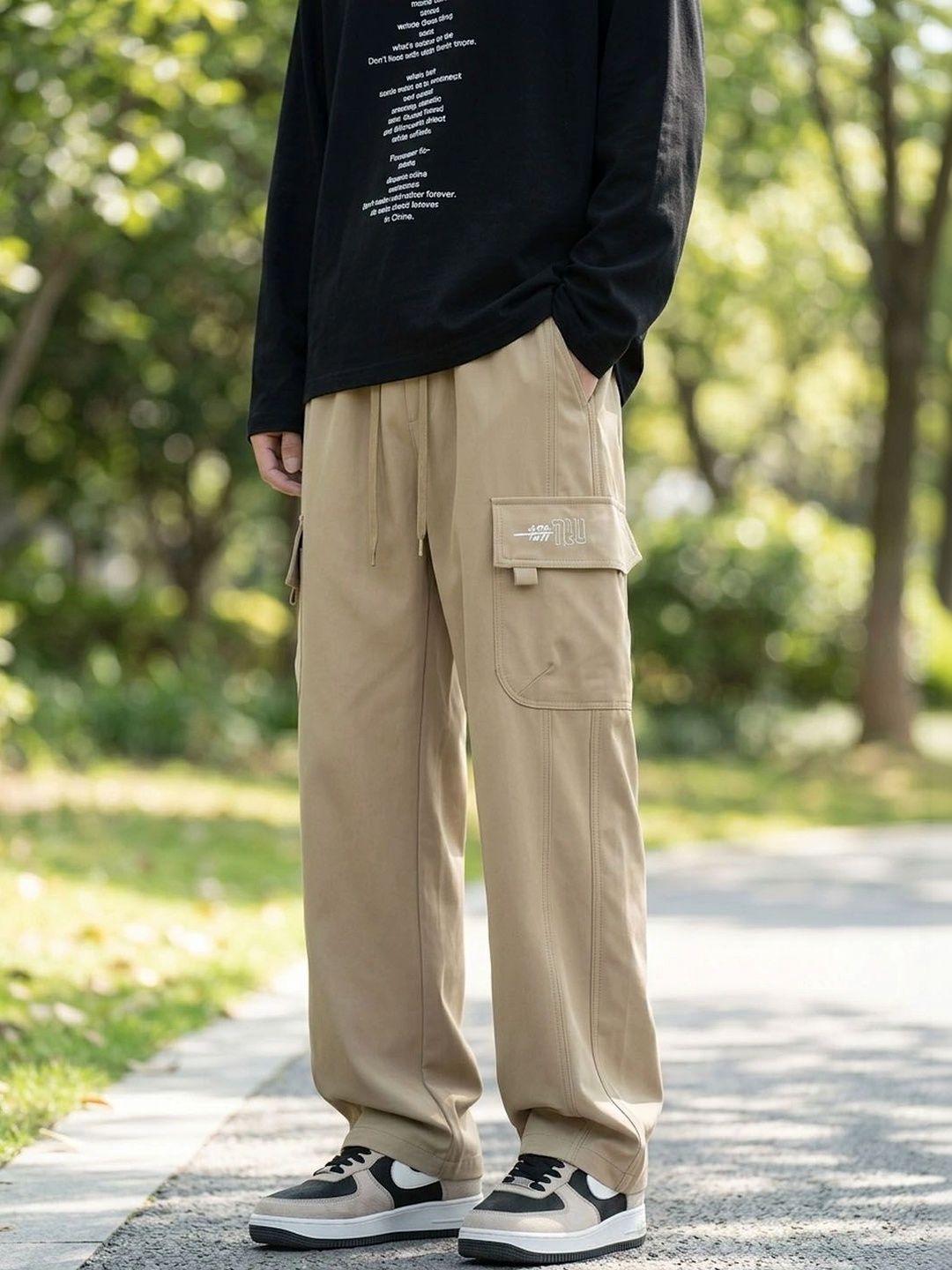 Suo Men Cargos Trousers