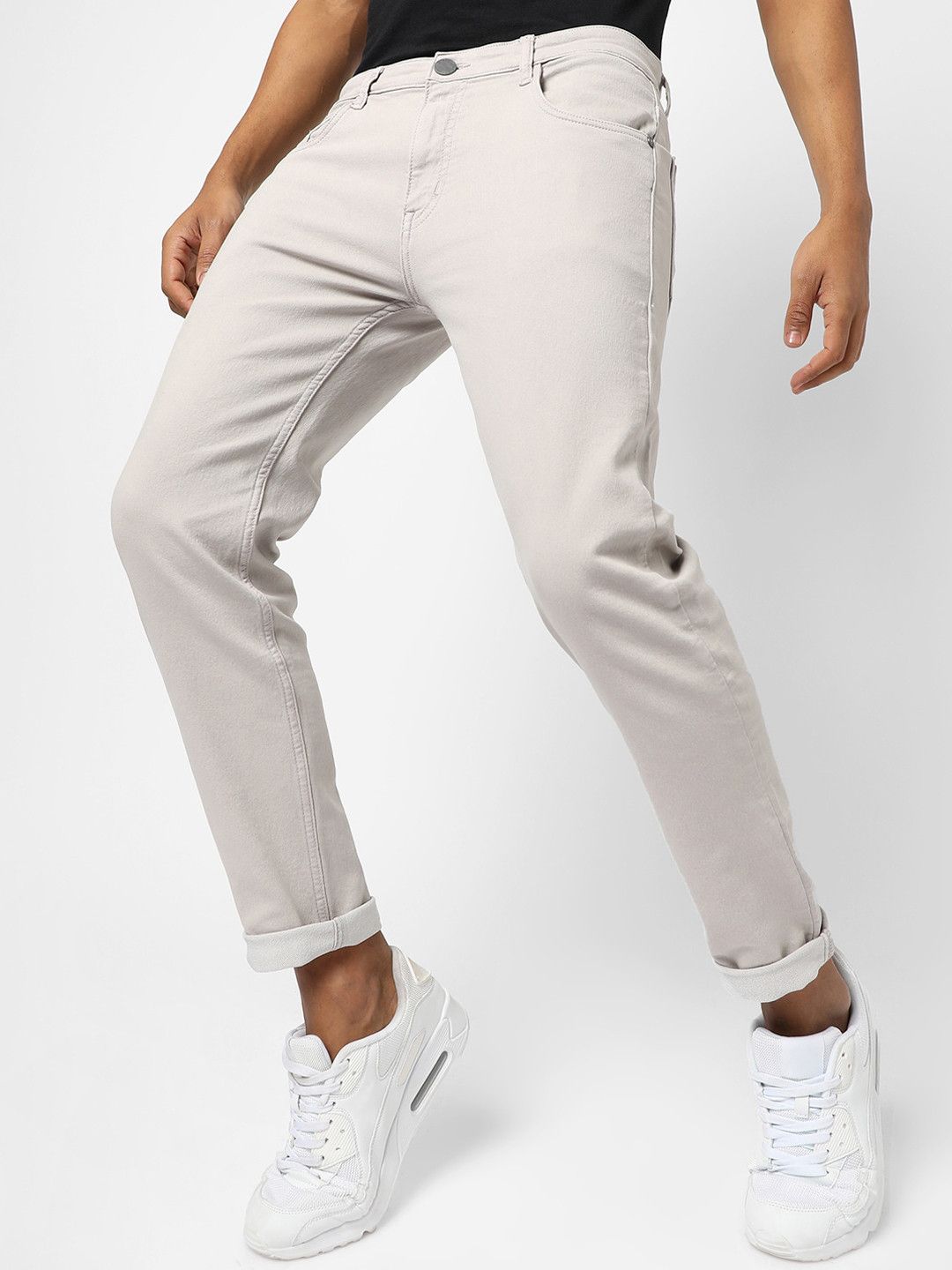CAHOOT Men Grey Smart Slim Fit Stretchable Jeans