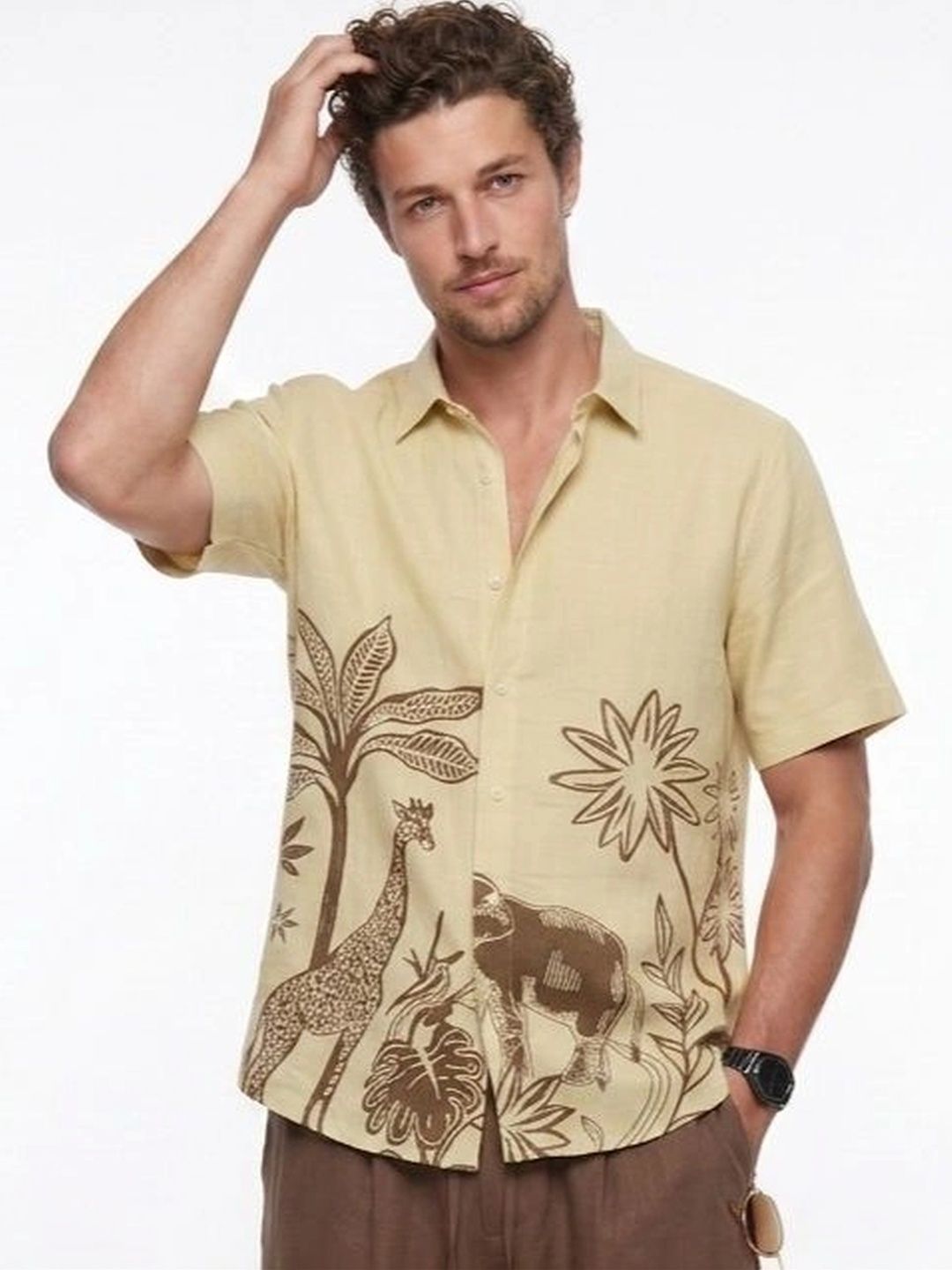TRULOOM Men Classic Printed Casual Shirt