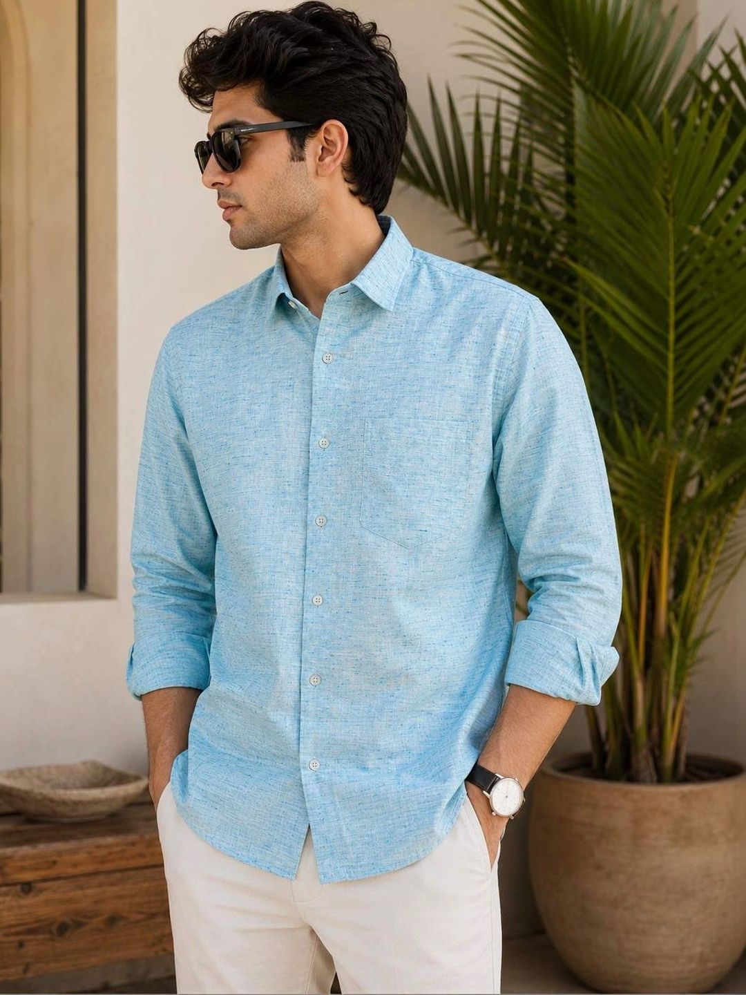 Threadsky Men Classic Casual Shirt