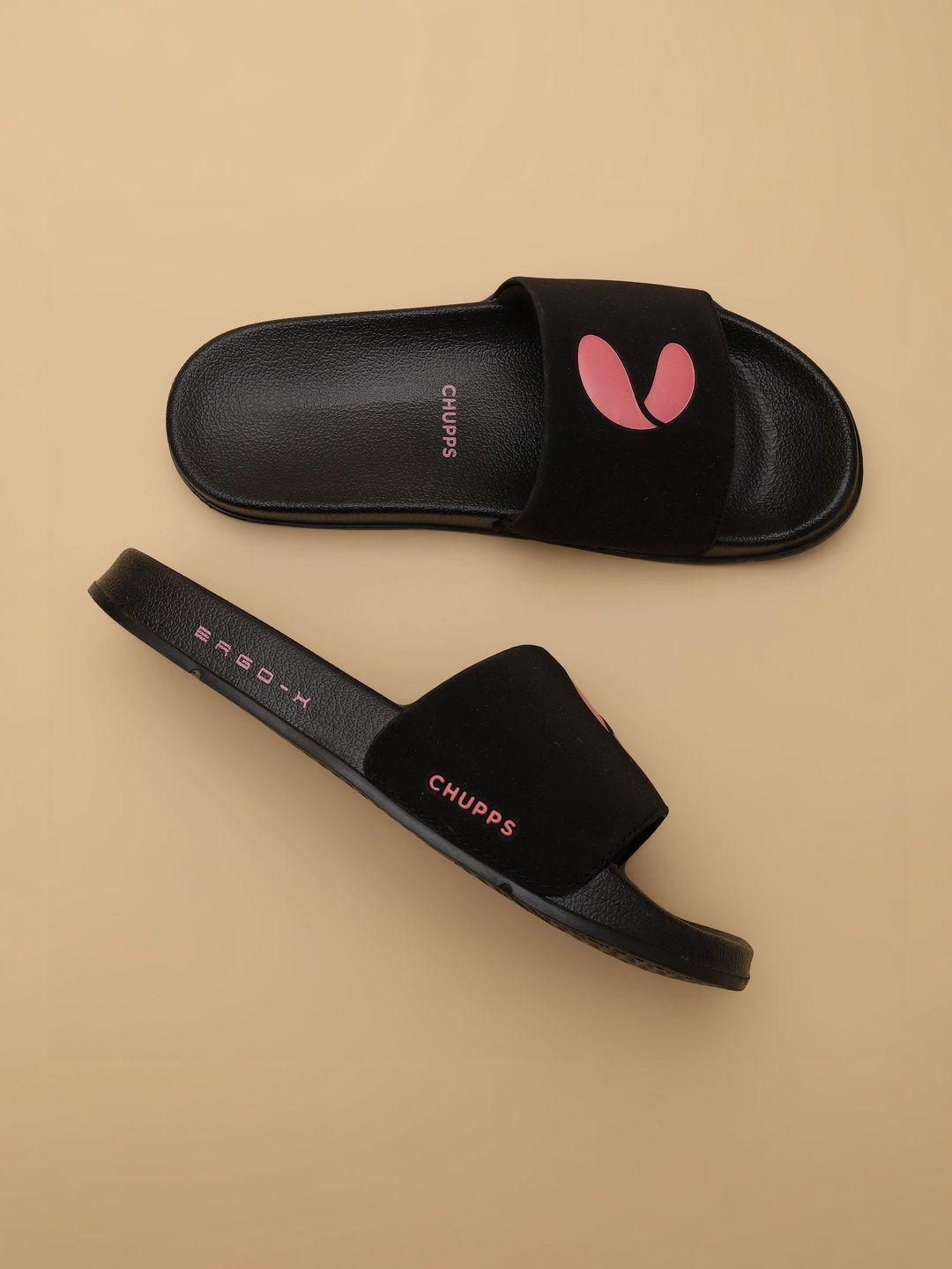 CHUPPS Women Black Serra Orthopedic Sliders