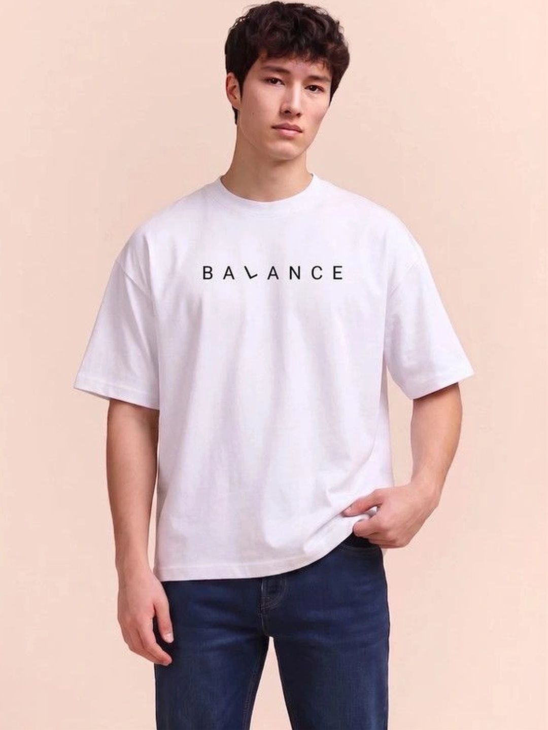 9TUNKI Men Typography Printed Pure Cotton T-shirt
