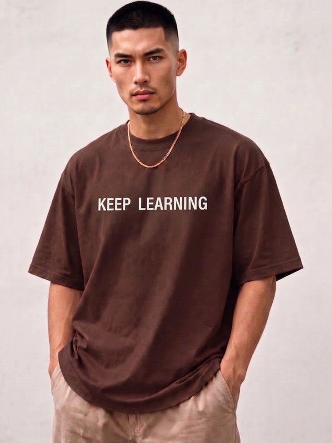 9TUNKI Men Typography Printed Pure Cotton T-shirt