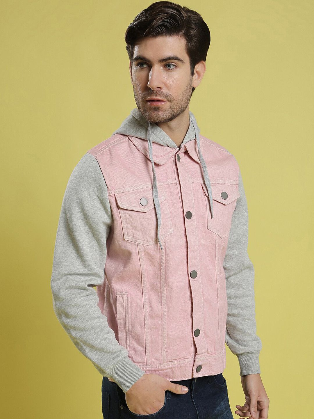CAHOOT Men Pink Lightweight Outdoor Open Front Jacket