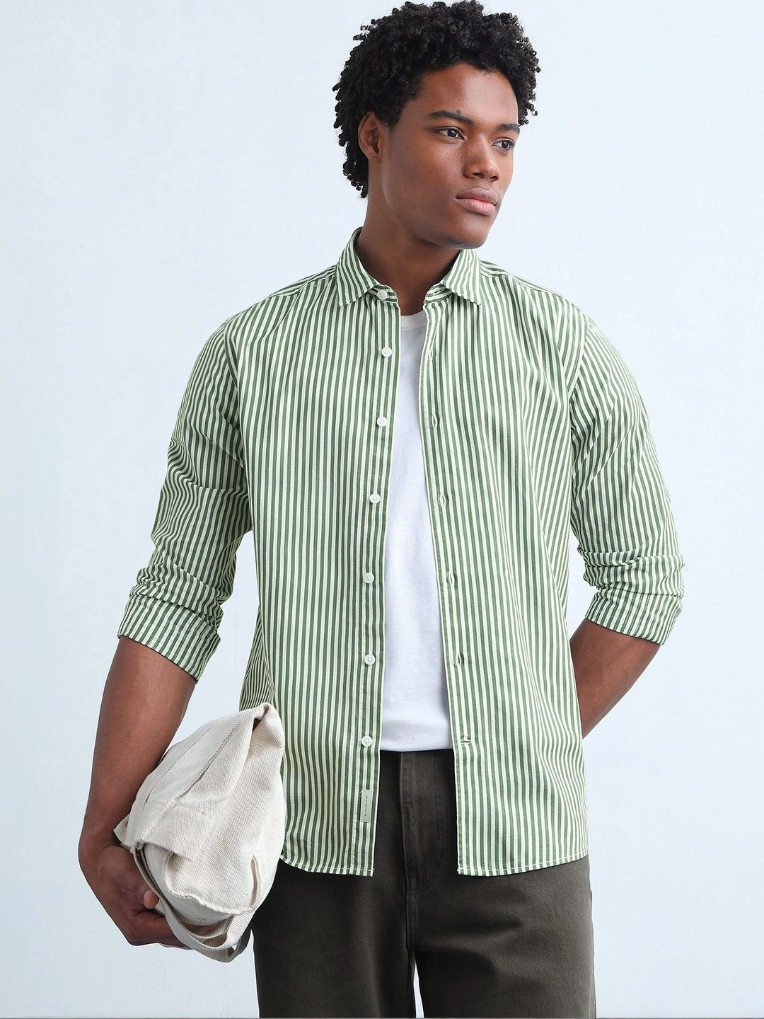 Flying Machine Men Striped Casual Shirt