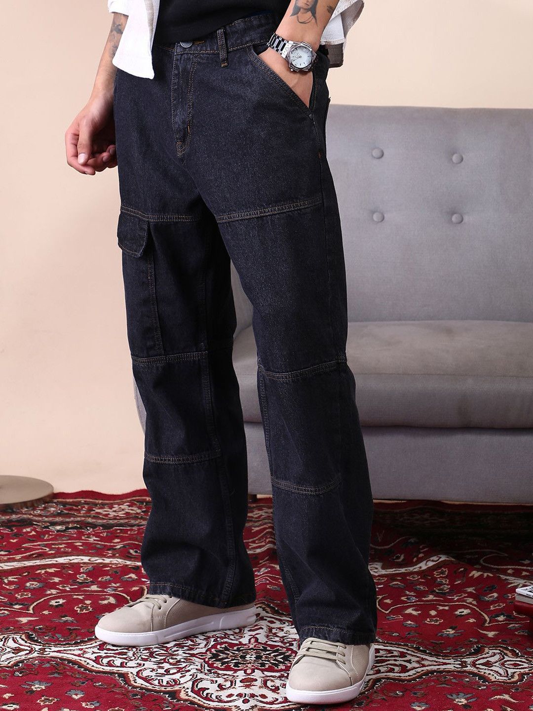 CAHOOT Men Regular Fit Mid-Rise Stretchable Jeans