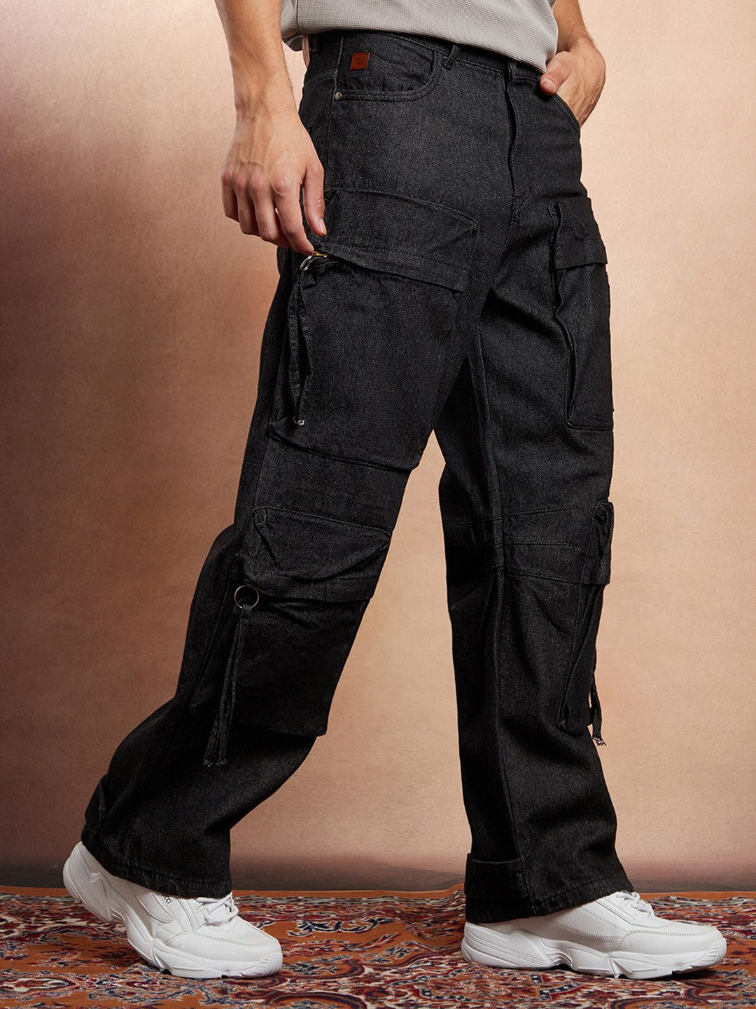 CAHOOT Men Comfort Baggy Fit Mid-Rise Stretchable Jeans