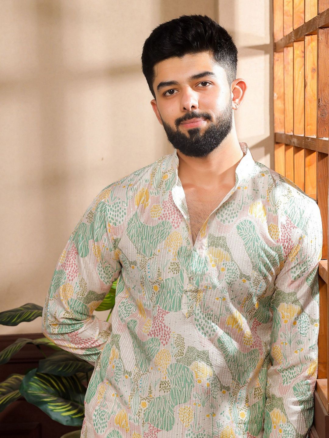 Koshin Floral Printed Straight Kurta