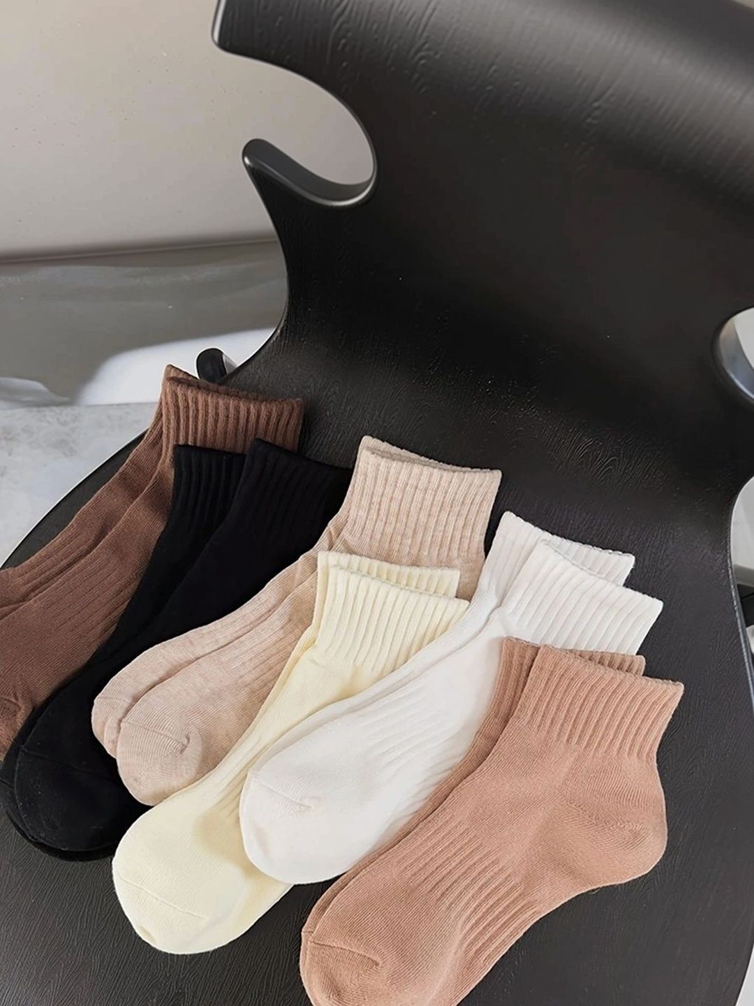 BEAR&BEYOND Men Pack of 6 Cotton Assorted Ankle Length Socks