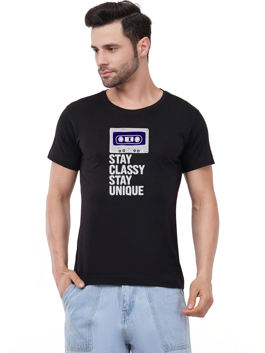 Caseria Men Typography Printed T-shirt