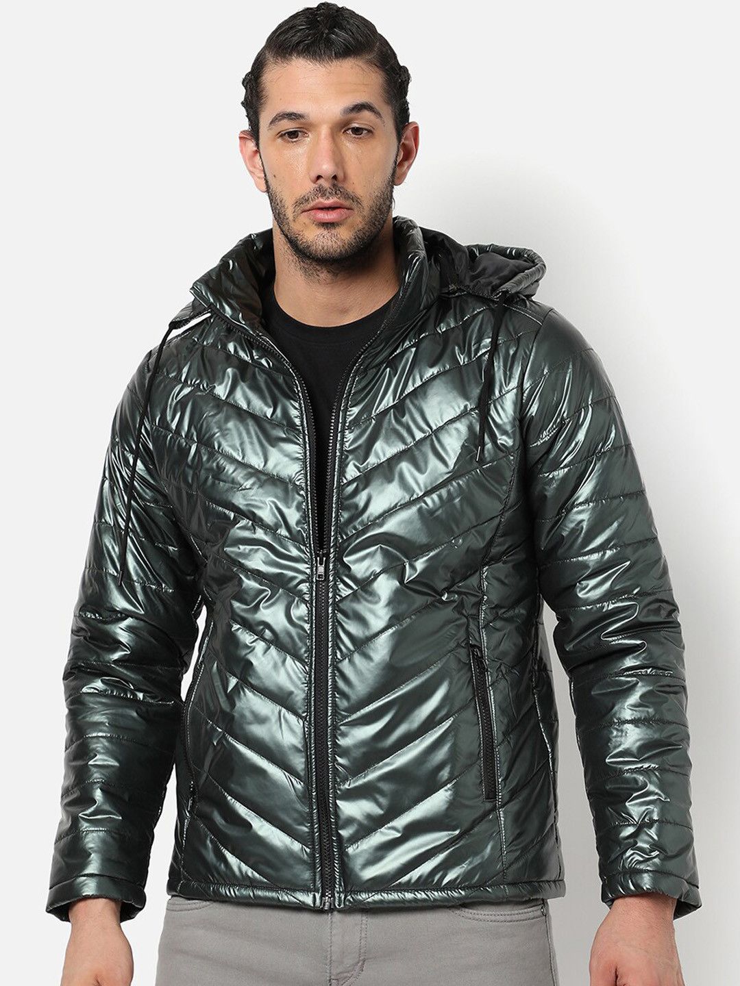 CAHOOT Men Green Outdoor Puffer Jacket