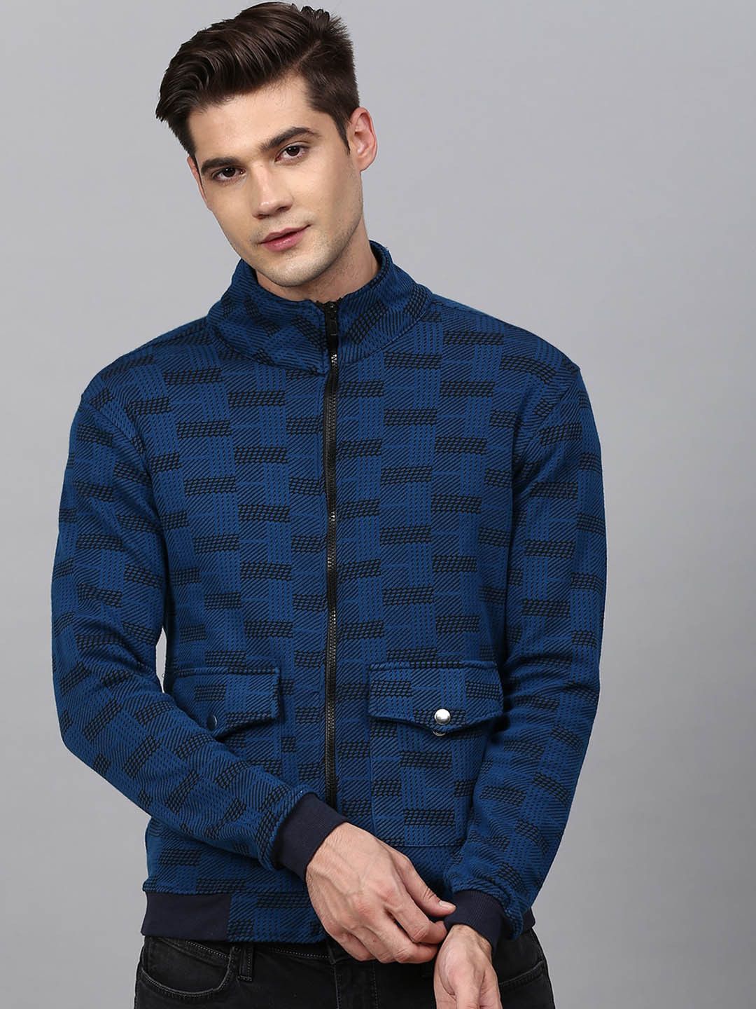 CAHOOT Men Blue Windcheater Outdoor Bomber Jacket